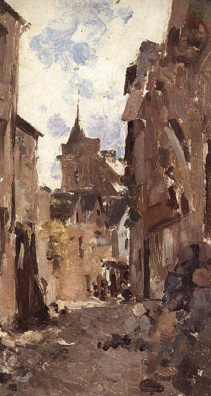 Nicolae Grigorescu Street in Vitre china oil painting image